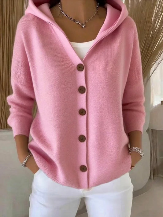 Monday - Cardigan lungo casual in cotone per donna con maniche lunghe